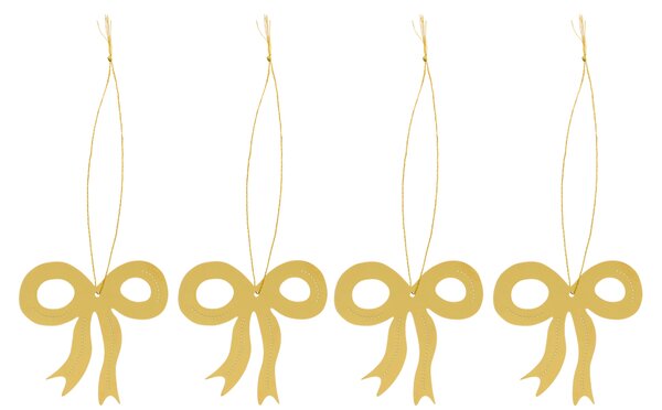 COOEE Design Sada zlatých ozdob Ribbon Brass - 4 ks CED508