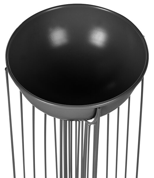 Sada 2 vyvýšených květináčů FICARIA Kov 22 cm Černá