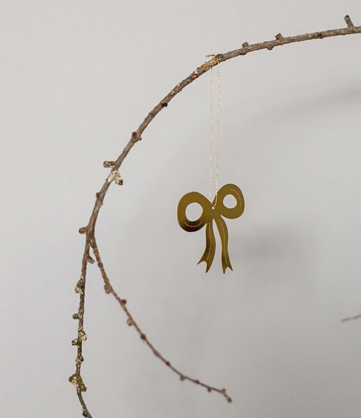 COOEE Design Sada zlatých ozdob Ribbon Brass - 4 ks CED508