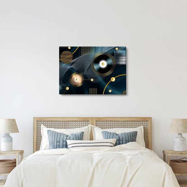 Obraz - Zlaté kruhy (70x50 cm)