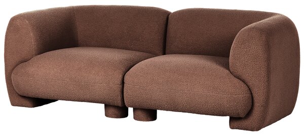 Modulární pohovka 2místná MJALBI Buklé Hnědá