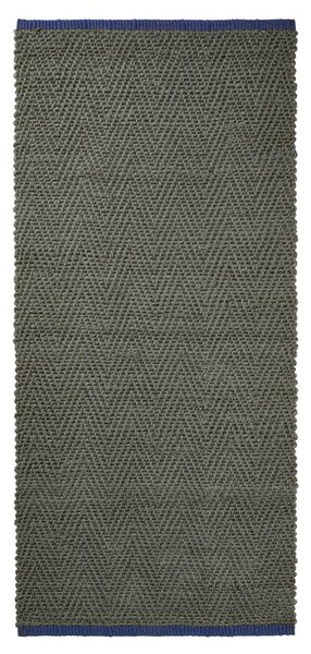 Tmavě zelený jutový běhoun 70x150 cm Notes – Mette Ditmer Denmark
