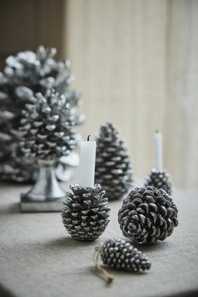 Lene Bjerre Vánoční ozdoba Serafina Pinecone - Silver LB347