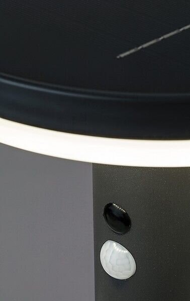 RABALUX 77017 Alaska solární nástěnné svítidlo LED 10W/250lm 4000K IP44 antracit, bílá, soumrakový a pohybový senzor