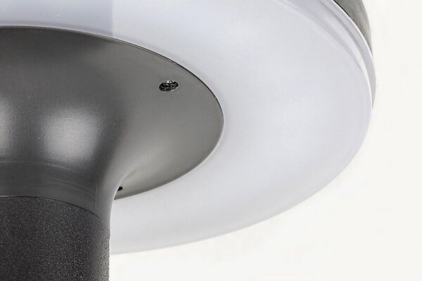 RABALUX 77017 Alaska solární nástěnné svítidlo LED 10W/250lm 4000K IP44 antracit, bílá, soumrakový a pohybový senzor