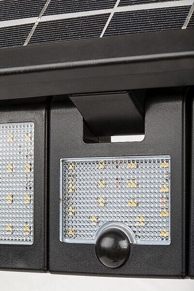 RABALUX 77020 Lihull solární nástěnné svítidlo LED 9,6W/500lm 4000K IP44 černá, průhledná, soumrakový a pohybový senzor