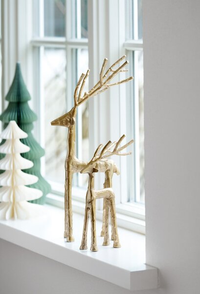 Lene Bjerre Kovová dekorace Deer Marlinne Gold - 25 cm LB359