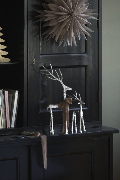 Lene Bjerre Kovová dekorace Deer Marlinne Silver - 43 cm LB360