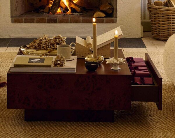 Ferm Living Svícen Bellure, brass