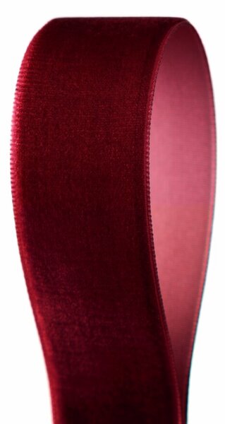 Serviteur Sametová stuha Dark Red 2,5 cm - 9 m SRT178