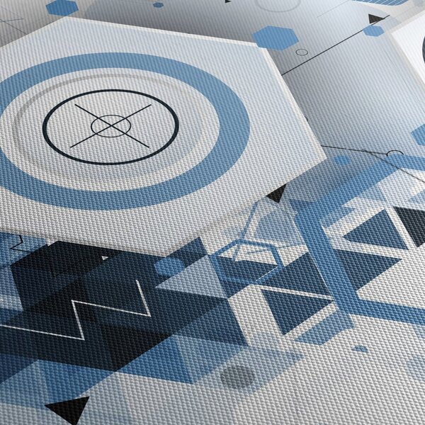 Obraz - Geometrická abstrakce (170x50 cm)