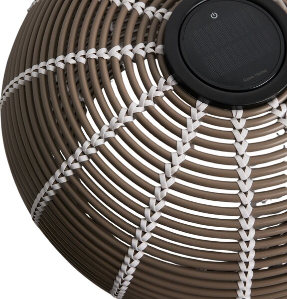 Kave Home Hnědá zahradní solární lampa Garoina Ø 50 cm