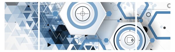 Obraz - Geometrická abstrakce (170x50 cm)