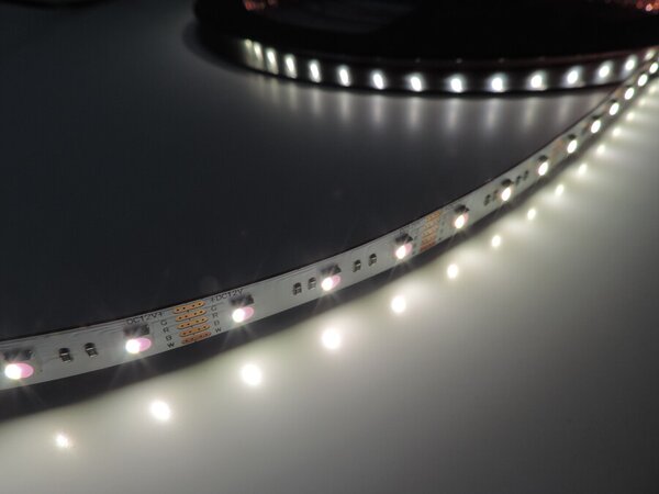 RGBW LED pásek 4v1, 19,2W/m, RGB+bílá 4300K, 10mm, PROFI, 24V, IP20, 60LED/m, 4040