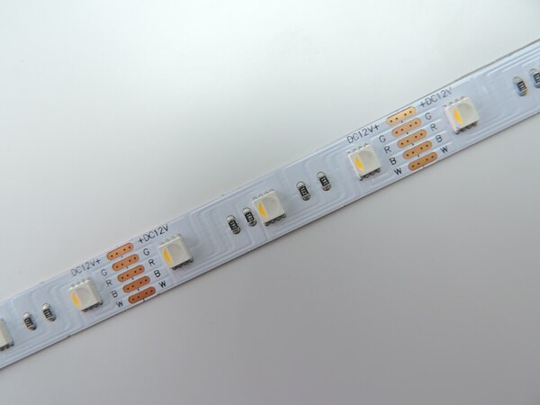 RGBW LED pásek 4v1, 19,2W/m, RGB+bílá 4300K, 10mm, PROFI, 24V, IP20, 60LED/m, 4040