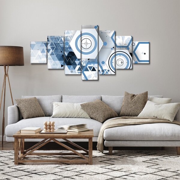 Obraz - Geometrická abstrakce (210x100 cm)
