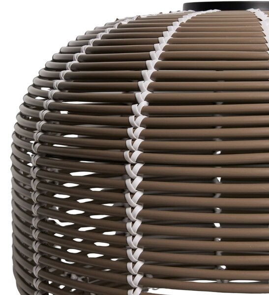 Kave Home Hnědá zahradní solární lampa Garoina Ø 50 cm