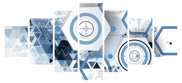 Obraz - Geometrická abstrakce (210x100 cm)