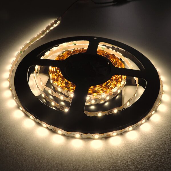 LED pásek OHEBNÝ 8mm 12W/m, PROFI, 12V, IP20, 60LED/m, SMD2835 Barva světla: Teplá bílá, 2700K