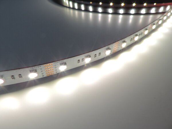 RGBW LED pásek 4v1, 19,2W/m, RGB+bílá 4300K, 10mm, PROFI, 24V, IP20, 60LED/m, 4040
