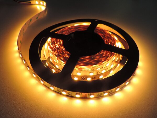RGBW LED pásek 4v1, 19,2W/m, RGB+bílá, 12mm, PROFI, 24V, IP20, 60LED/m, 5050 Barva světla: Neutrální bílá, 4300K