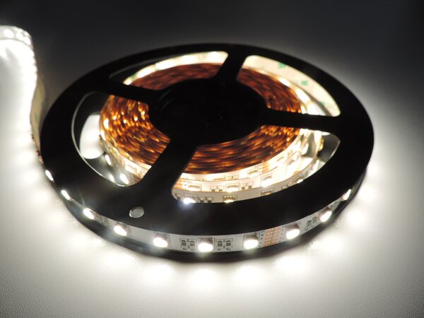 RGBW LED pásek 4v1, 19,2W/m, RGB+bílá, 12mm, PROFI, 24V, IP20, 60LED/m, 5050 Barva světla: Neutrální bílá, 4300K