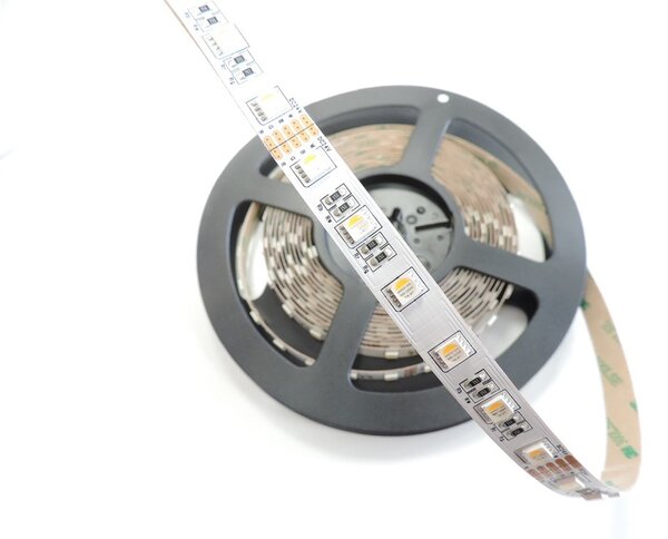 RGBW LED pásek 4v1, 19,2W/m, RGB+bílá, 12mm, PROFI, 24V, IP20, 60LED/m, 5050 Barva světla: Neutrální bílá, 4300K