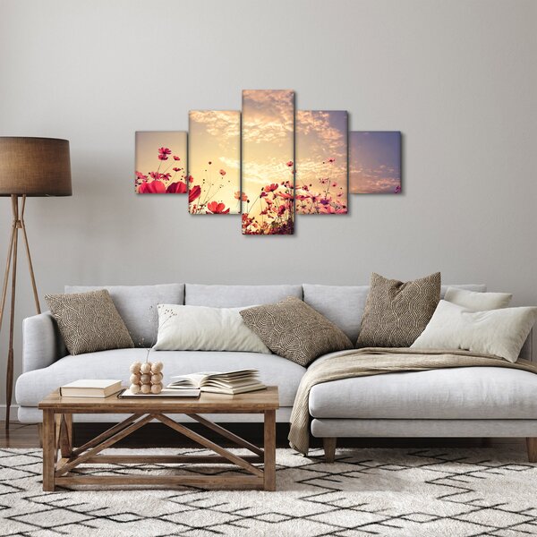 Obraz - Louka s květinami (125x70 cm)
