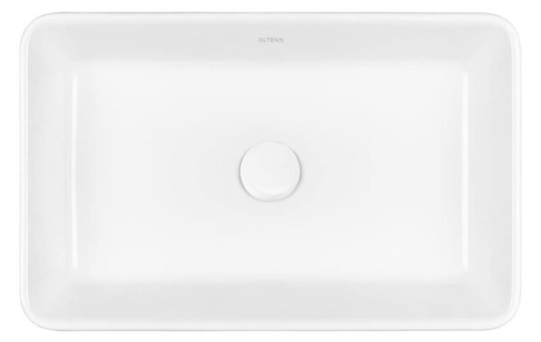 Oltens Fossa umyvadlo 55x34 cm obdélníkový na pult bílá lesk 40801000
