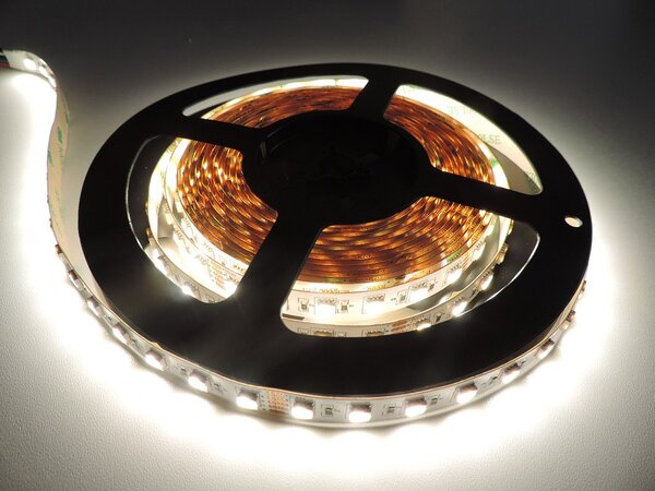 RGBW LED pásek 4v1, 23W/m, RGB+bílá, 12mm, PROFI, 24V, IP20, 72LED/m, 5050 Barva světla: Neutrální bílá, 4300K