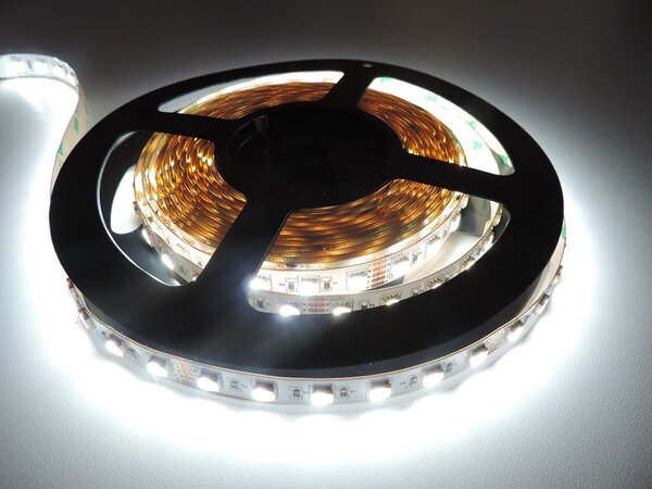 RGBW LED pásek 4v1, 23W/m, RGB+bílá, 12mm, PROFI, 24V, IP20, 72LED/m, 5050 Barva světla: Neutrální bílá, 4300K