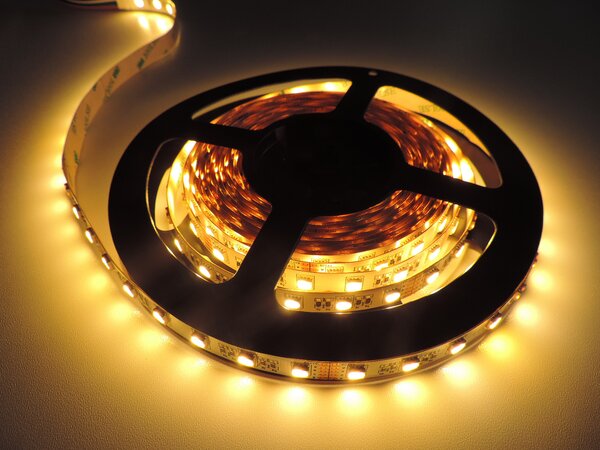 RGBW LED pásek 4v1, 19,2W/m, RGB+bílá, 12mm, PROFI, 24V, IP20, 60LED/m, 5050 Barva světla: Neutrální bílá, 4300K
