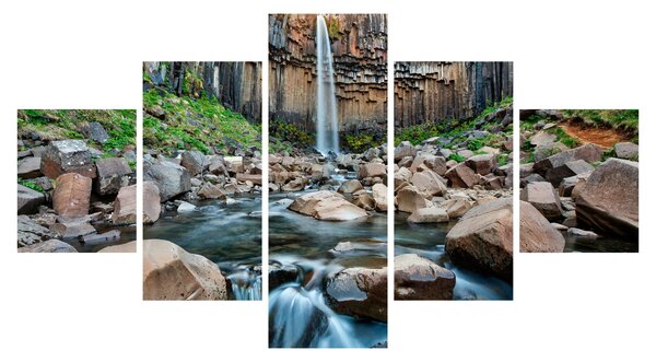 Obraz - Vodopád Svartifoss, Island (125x70 cm)