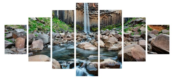 Obraz - Vodopád Svartifoss, Island (210x100 cm)