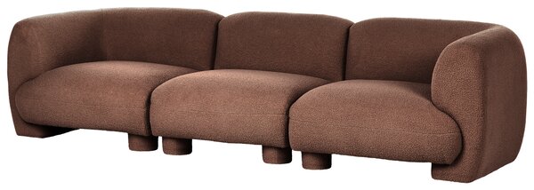 Modulární pohovka 3místná MJALBI Buklé Hnědá