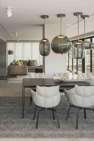 Brokis Designové LED závěsné svítidlo Knot Disco PC1017 Barva skla: Transparentní číré sklo, Povrchová úprava baldachýnu: Mosaz, Povrch reflektoru: Mosaz