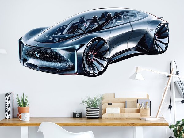 Futuristické auto arch 75 x 34 cm