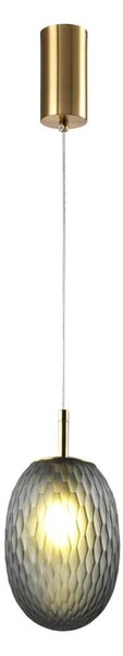 Lustr na lanku CANDY 1xE14/25W/230V šedá pr. 15 cm