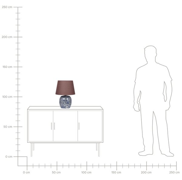 Stolní lampa NEIRA Porcelán Hnědá