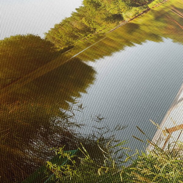 Obraz - Jezero u lesa (170x50 cm)