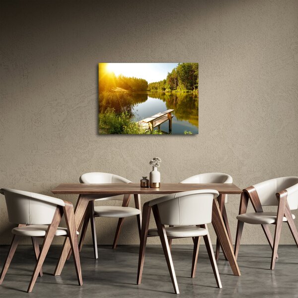 Obraz - Jezero u lesa (70x50 cm)