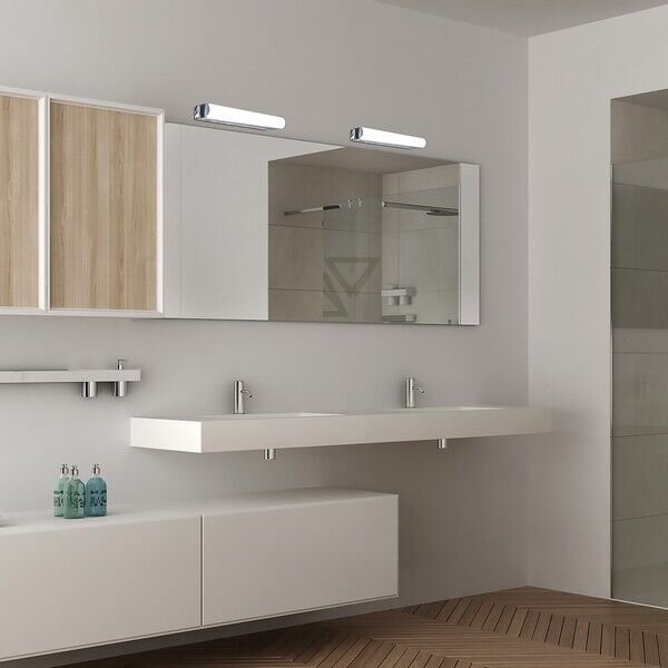 RABALUX 2065 Matt nástěnné svítidlo LED Š350mm 10W/960lm 4000K IP44 chromová, bílá