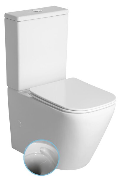 Sapho Sapho, IMALA kombi WC, Vortex Rimless, spodní/zadní odpad, bílá, PC107V