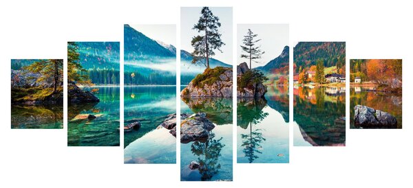Obraz - Jezero Hintersee, Bavorské Alpy, Rakousko (210x100 cm)