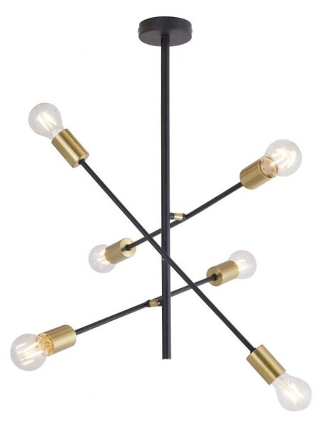RABALUX 2104 Lanny závěsné svítidlo. E27 6x15W černá