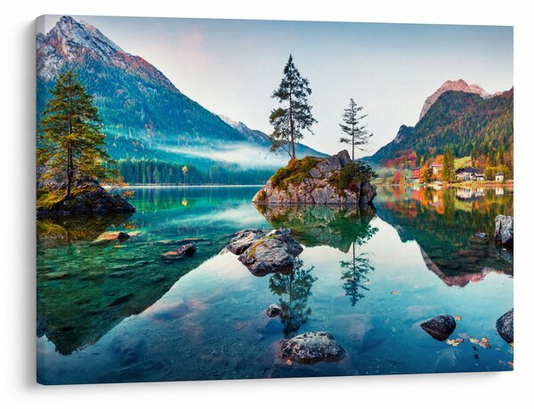Obraz - Jezero Hintersee, Bavorské Alpy, Rakousko (70x50 cm)