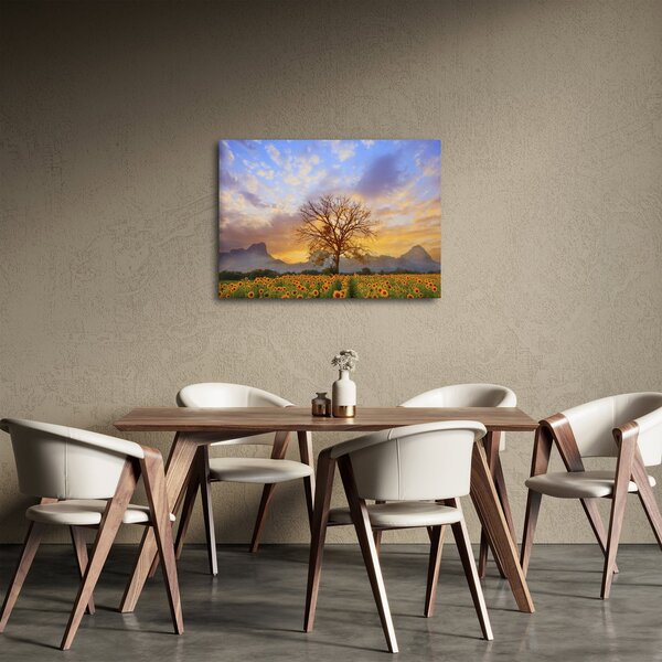 Obraz - Krajina se Slunečnicemi (70x50 cm)