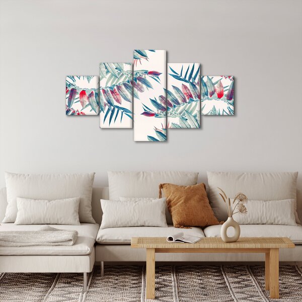 Obraz - Tropické listy (125x70 cm)