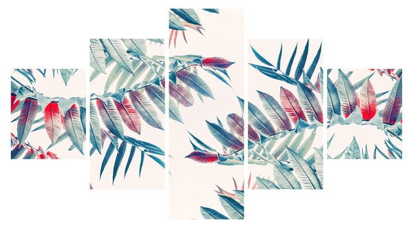 Obraz - Tropické listy (125x70 cm)