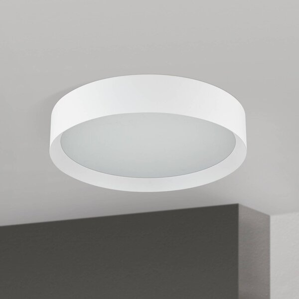 ORION LED stropní svítidlo VARIO, Ø 40 cm, bílé, kov, stmívatelné, stmívatelný, Bílá / opál, Obývací pokoj / jídelna, kov, Moderní